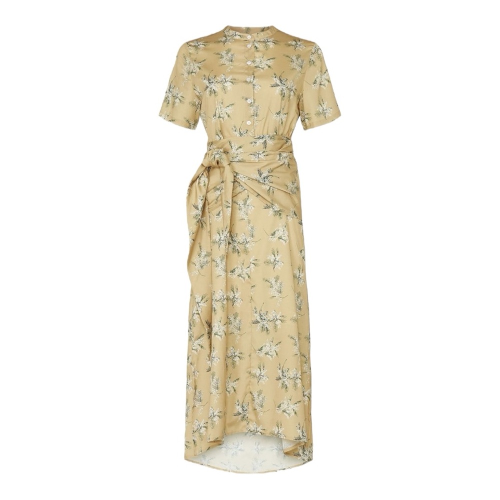 CAARA Floral Wrap Midi Dress – Effortlessly Chic, Size M!